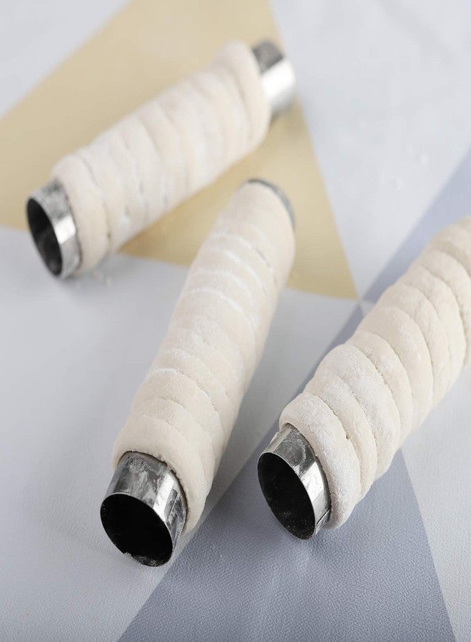 forkmannie Cream Horn Molds Stainless Steel Cannoli Tubes Set of 12 Baking Cones Pastry Roll Horn Croissant Mold - Image 5